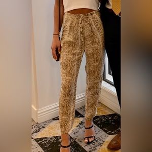 Pretty Little Thing snakeskin print pants